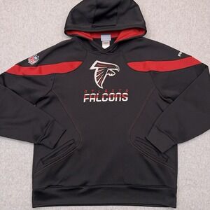NFL Reebok On Field Hoodie Atlanta Falcons Men's Small Sweatshirt Embroidered‎